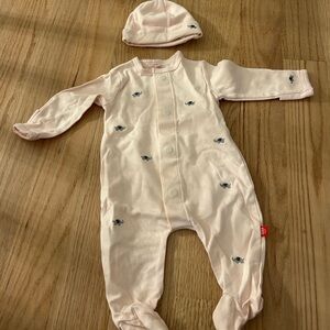 Magnetic Me Pink Elephant Pajamas 0-3